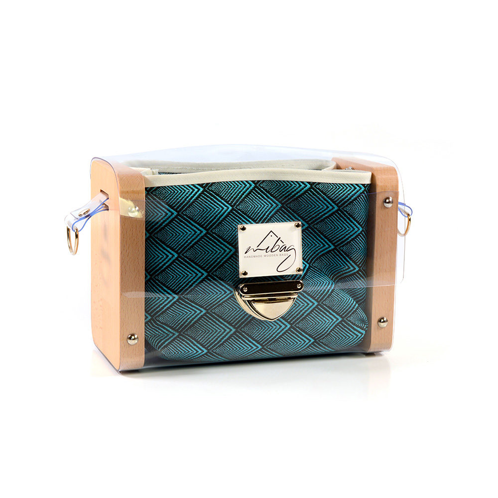 Accesorio - Bolsa interior geométrica azul - Imagen 2
